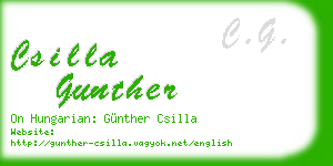 csilla gunther business card